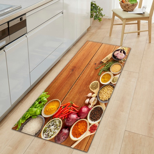 CookEase Non-Slip Kitchen Mat – Food-Themed Comfort Mat