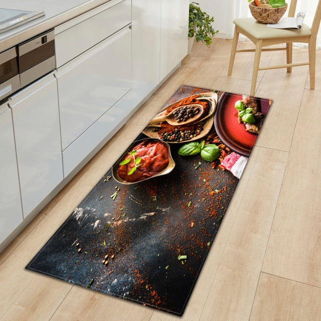 CookEase Non-Slip Kitchen Mat – Food-Themed Comfort Mat