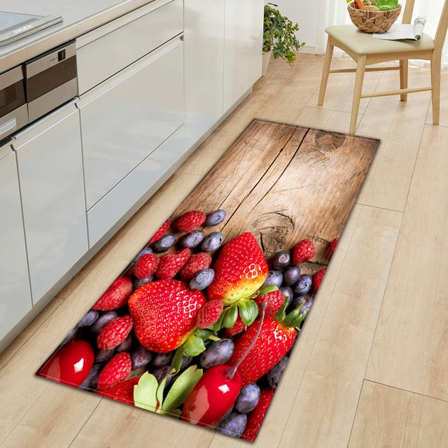 CookEase Non-Slip Kitchen Mat – Food-Themed Comfort Mat