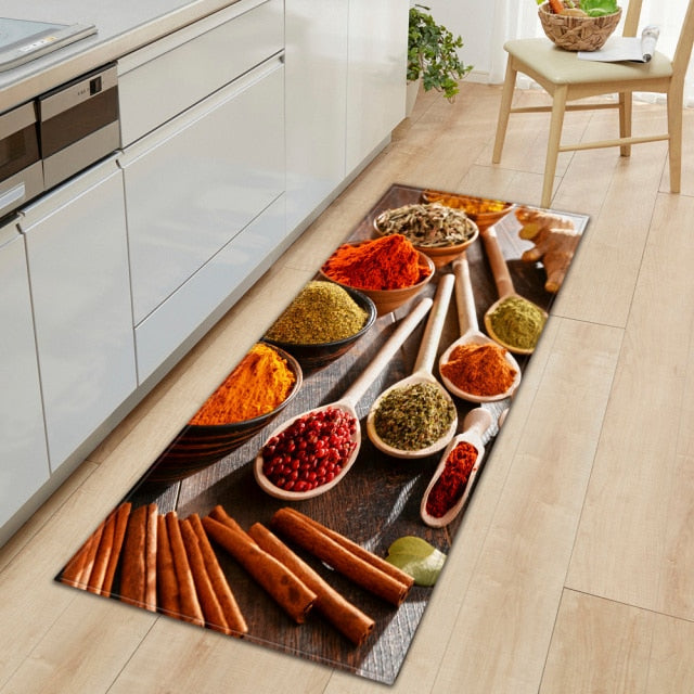 CookEase Non-Slip Kitchen Mat – Food-Themed Comfort Mat
