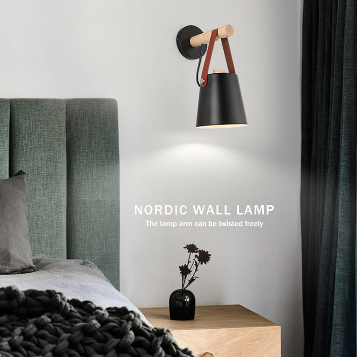 Nordic Style Wood Elegant Wall Lamp | Kalsten