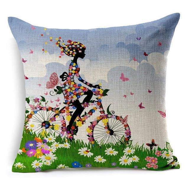 Kalsten | Floral Animal Tree of Life Bird Back Home Decorative Throw Pillow Cover