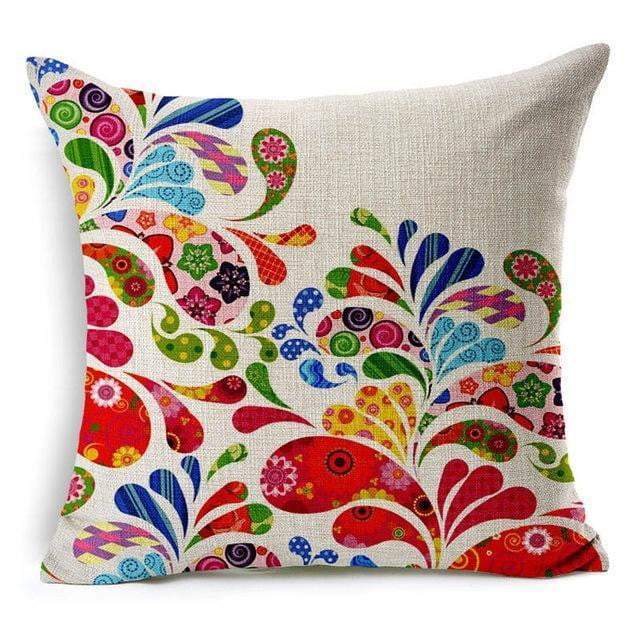 Kalsten | Floral Animal Tree of Life Bird Back Home Decorative Throw Pillow Cover