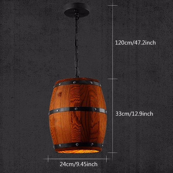 Stylish Designer's Wooden Barrel Art Pendant Lights Lamps | Kalsten