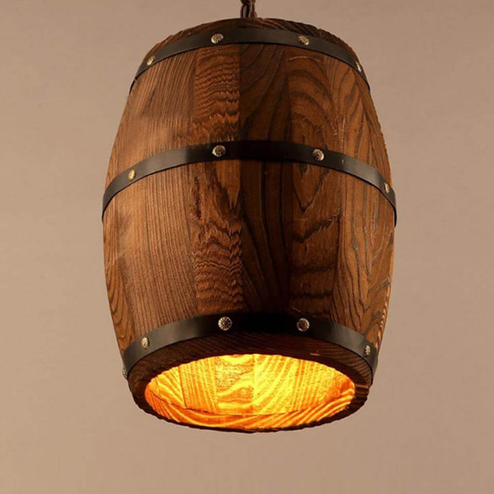 Stylish Designer's Wooden Barrel Art Pendant Lights Lamps | Kalsten