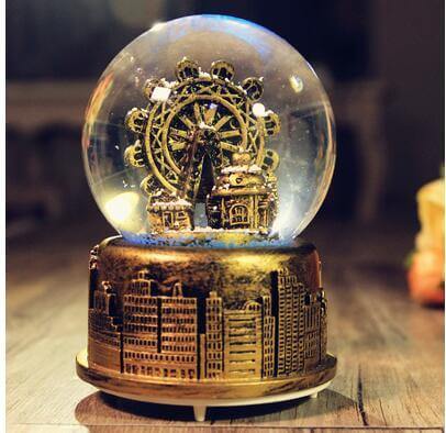 Creative LED Crystal Ball Music Box Glowing light Night Decor | Kalsten