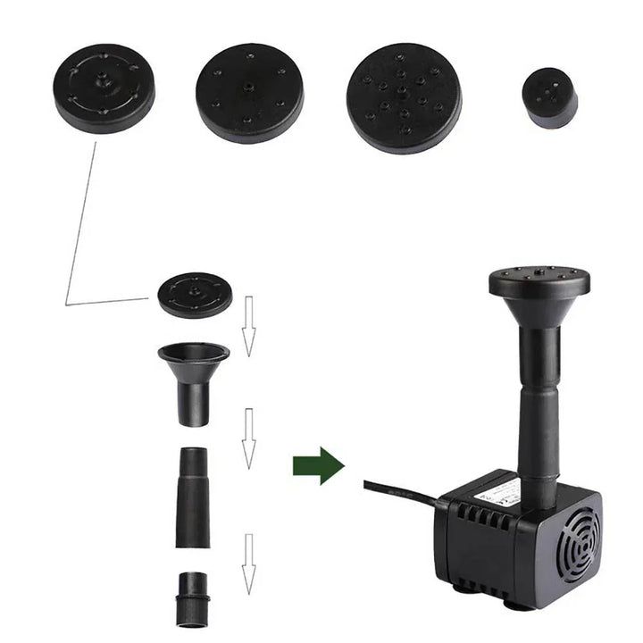 Kalsten | Sun Fountain "Sun Fountain" for Pond or Birdbath – With 4 Spray Heads