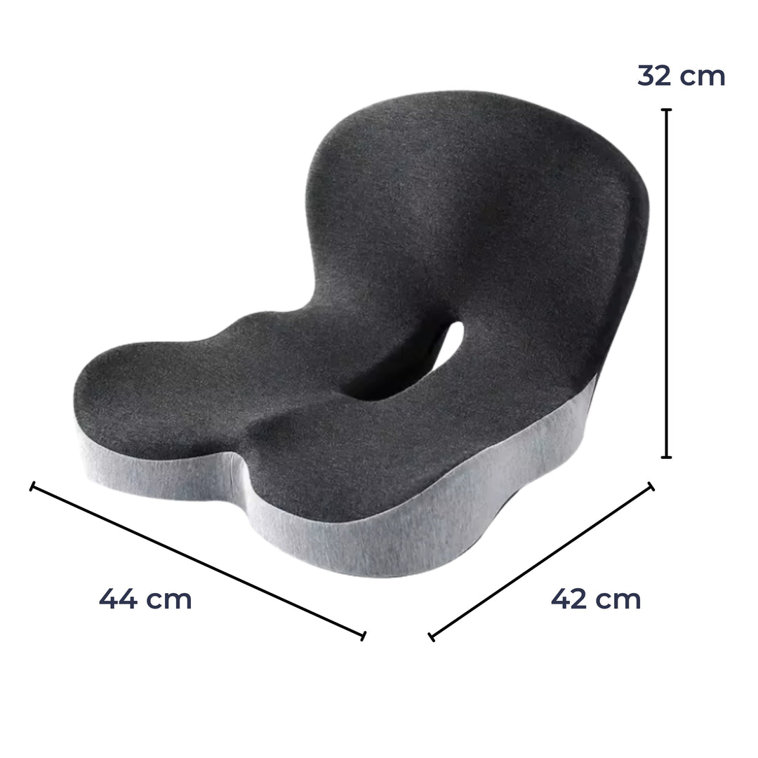 Lumbar & Coccyx Pain Relief – Memory Foam Non-Slip Support – Office Car Home Use Kalsten