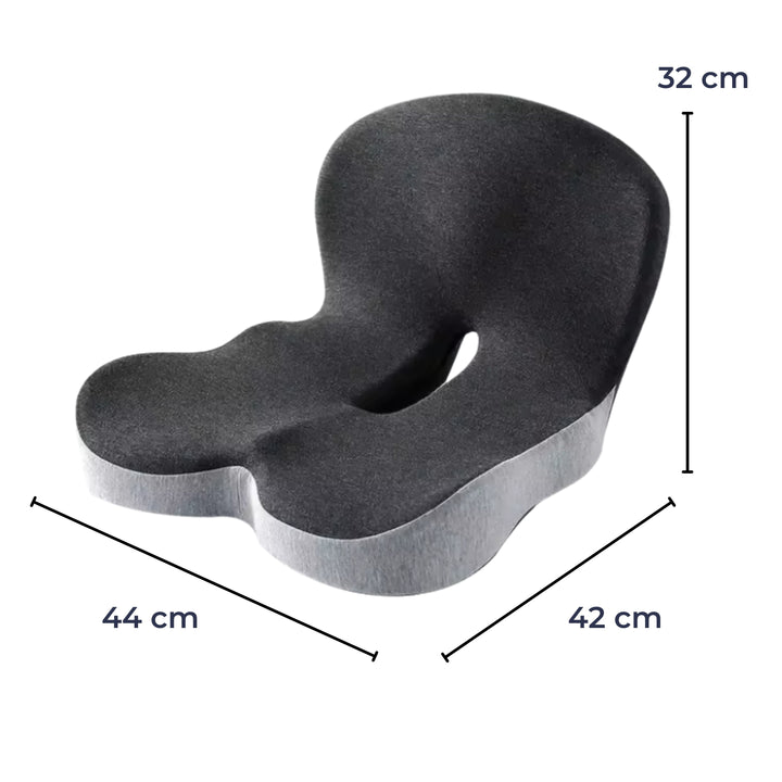 Lumbar & Coccyx Pain Relief – Memory Foam Non-Slip Support – Office Car Home Use Kalsten