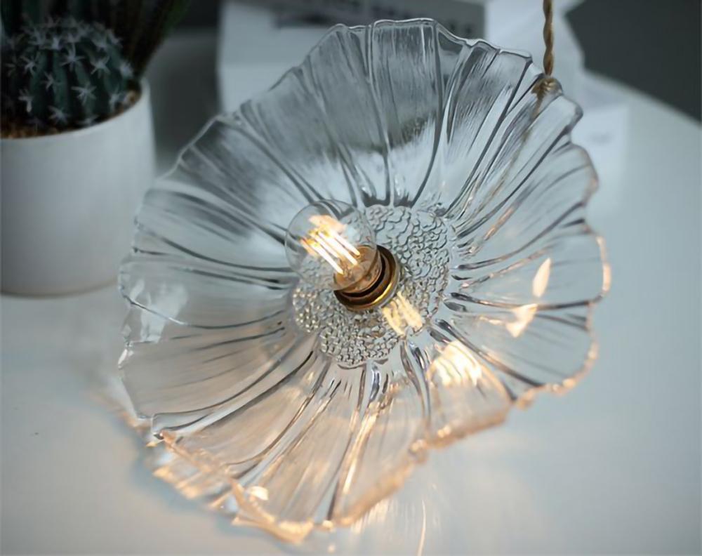 Retro Lotus Creative Glass Pendant Lamp | Kalsten