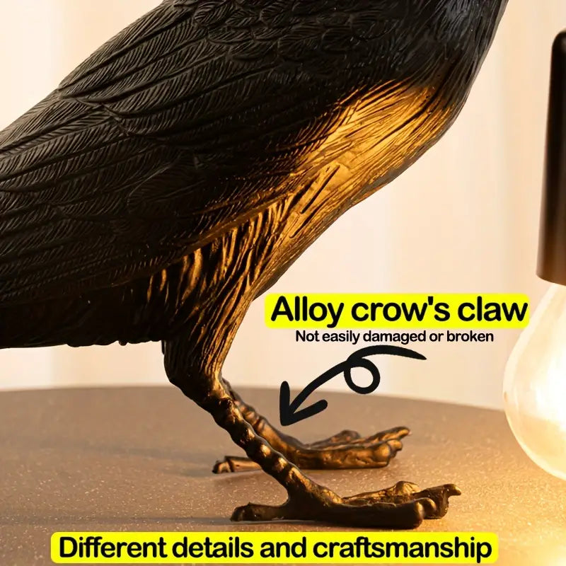 NachtRaaf Ambient Lamp – Decorative bird lamp made of resin for warm lighting | Kalsten