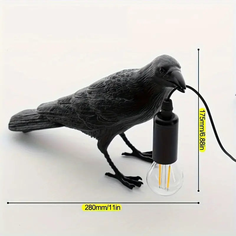 NachtRaaf Ambient Lamp – Decorative bird lamp made of resin for warm lighting | Kalsten