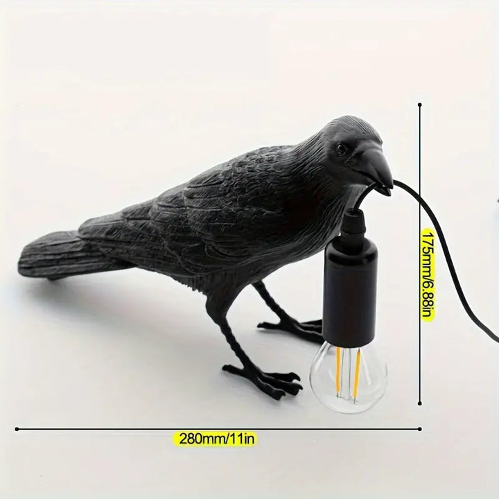 NachtRaaf Ambient Lamp – Decorative bird lamp made of resin for warm lighting | Kalsten
