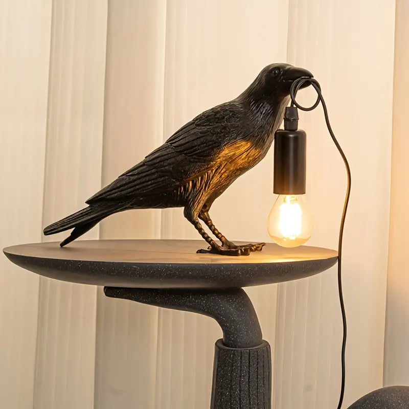 NachtRaaf Ambient Lamp – Decorative bird lamp made of resin for warm lighting | Kalsten
