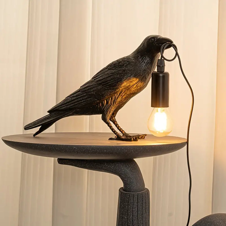 NachtRaaf Ambient Lamp – Decorative bird lamp made of resin for warm lighting | Kalsten