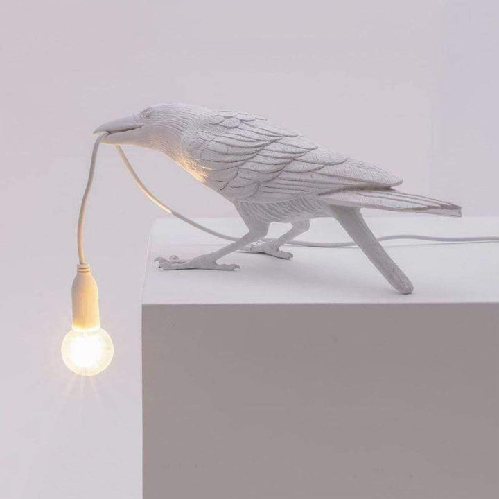 NachtRaaf Ambient Lamp – Decorative bird lamp made of resin for warm lighting | Kalsten