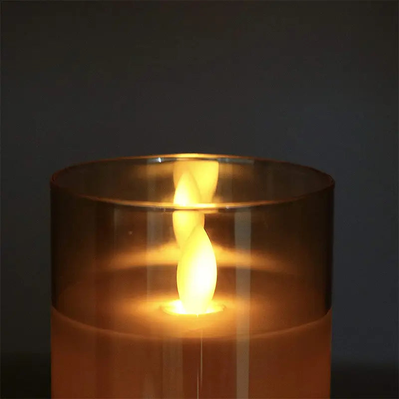 Candle Light Glass Table Lamp Set | Kalsten