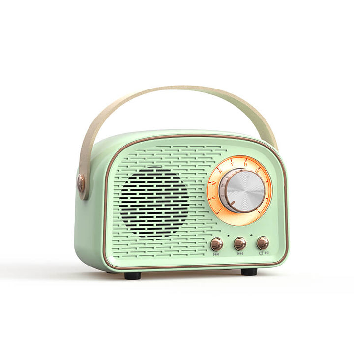 Kalsten | Retro Round Radio Bluetooth Speaker | Wireless | Portable | Stylish Sound for Home & On-the-go