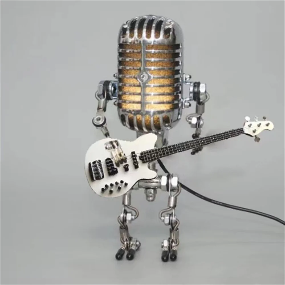 Table Lamp with Industrial Robot Guitar Design | Kalsten