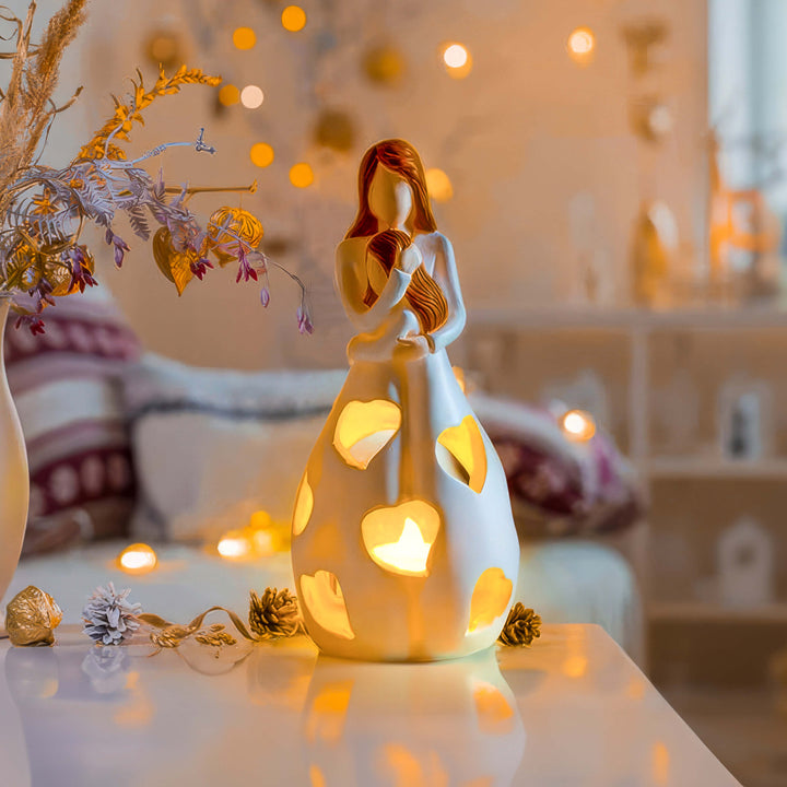 Table Lamp Romantic Resin Warm Heart Light | Kalsten