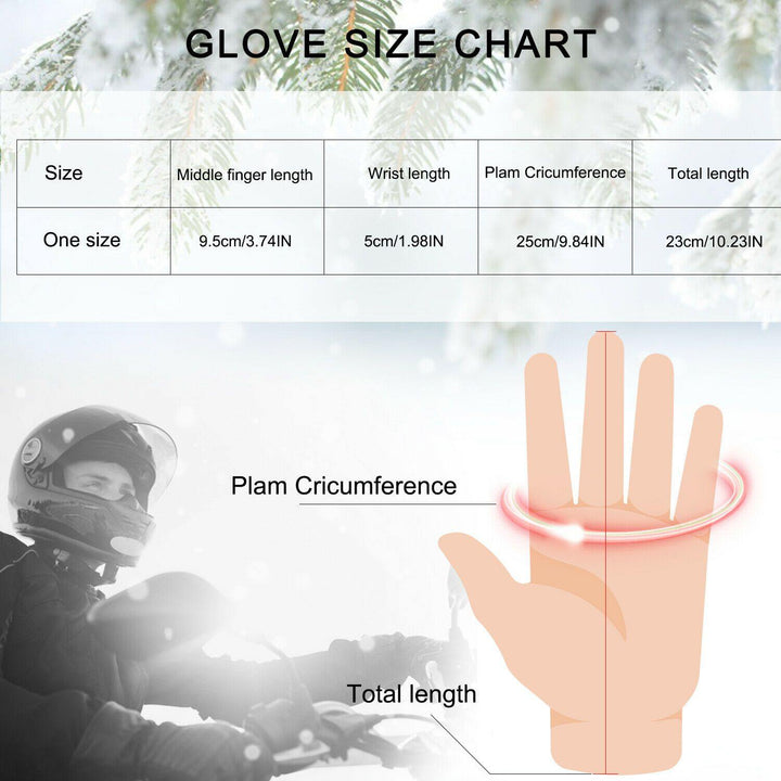 Waterproof Touchscreen Leather Ski Gloves – -30°C
