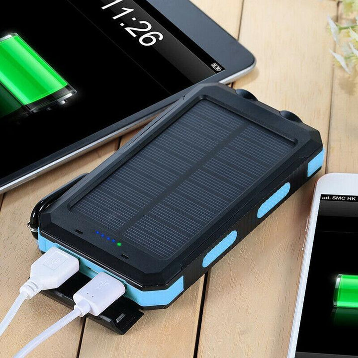 Solar Powered Waterproof Power Bank with USB Charger and Flashlight Kalsten