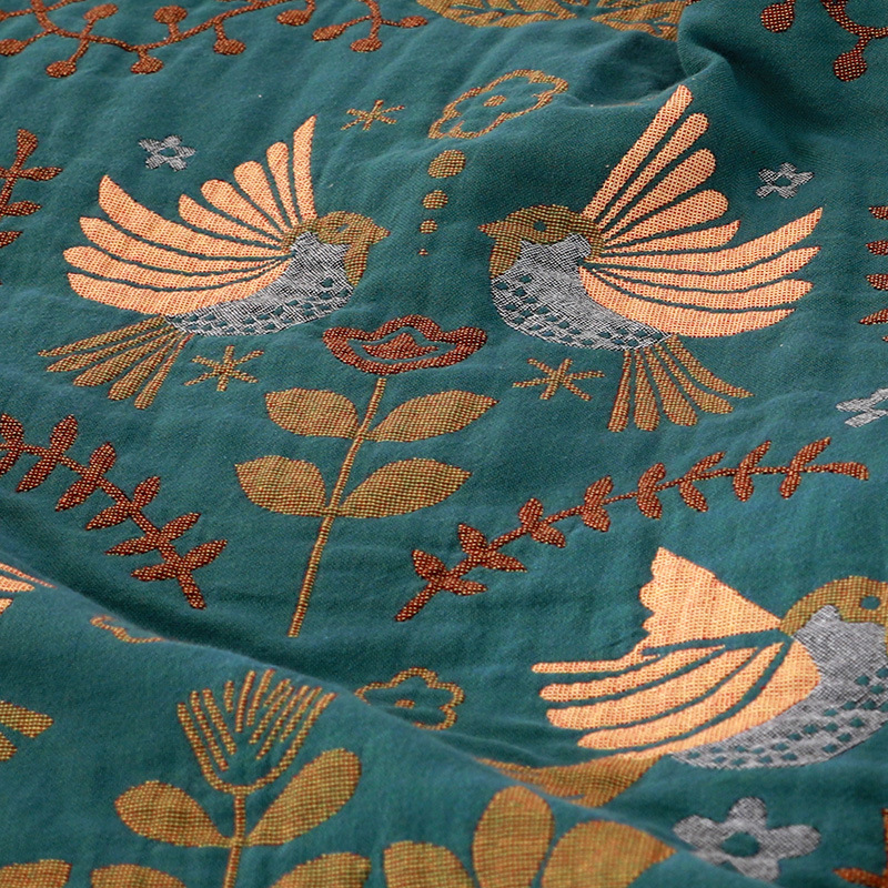 Premium Reversible Scandinavian Bird Throw Blanket - Extra Soft Kalsten