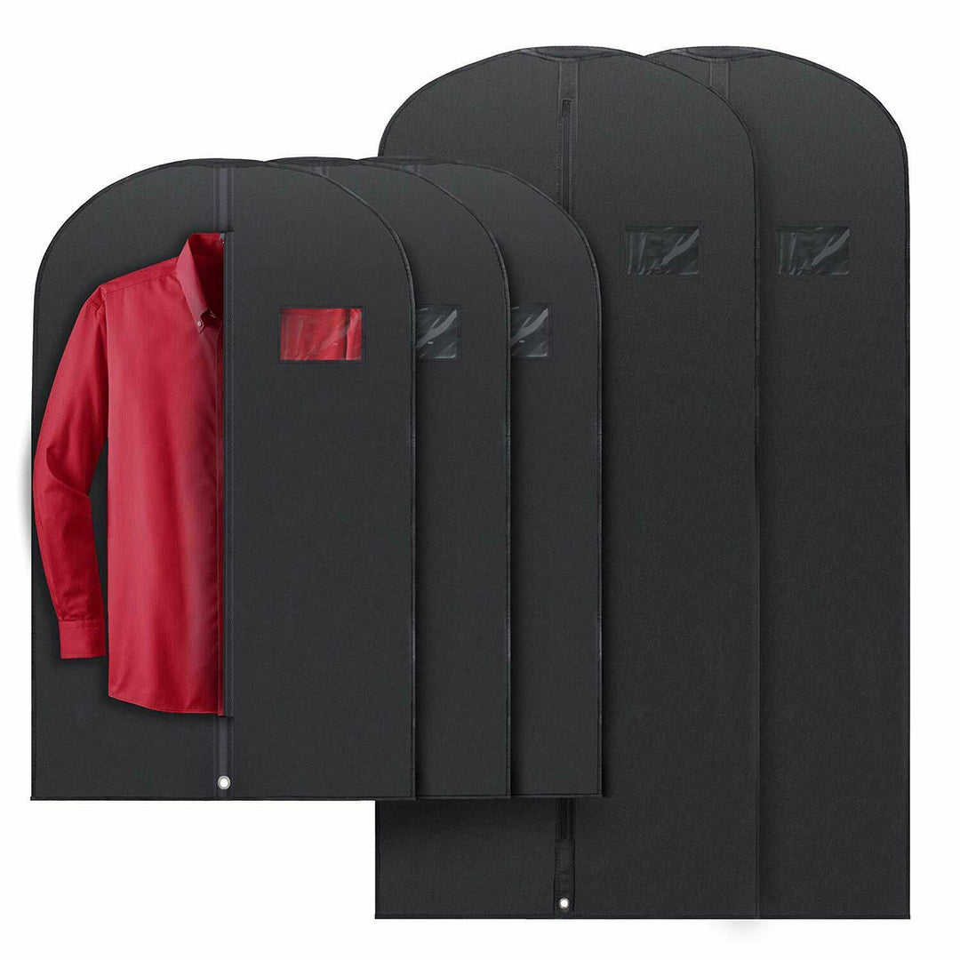 Premium Garment Bags – 5-Pack, Transparent Window, Water-Repellent