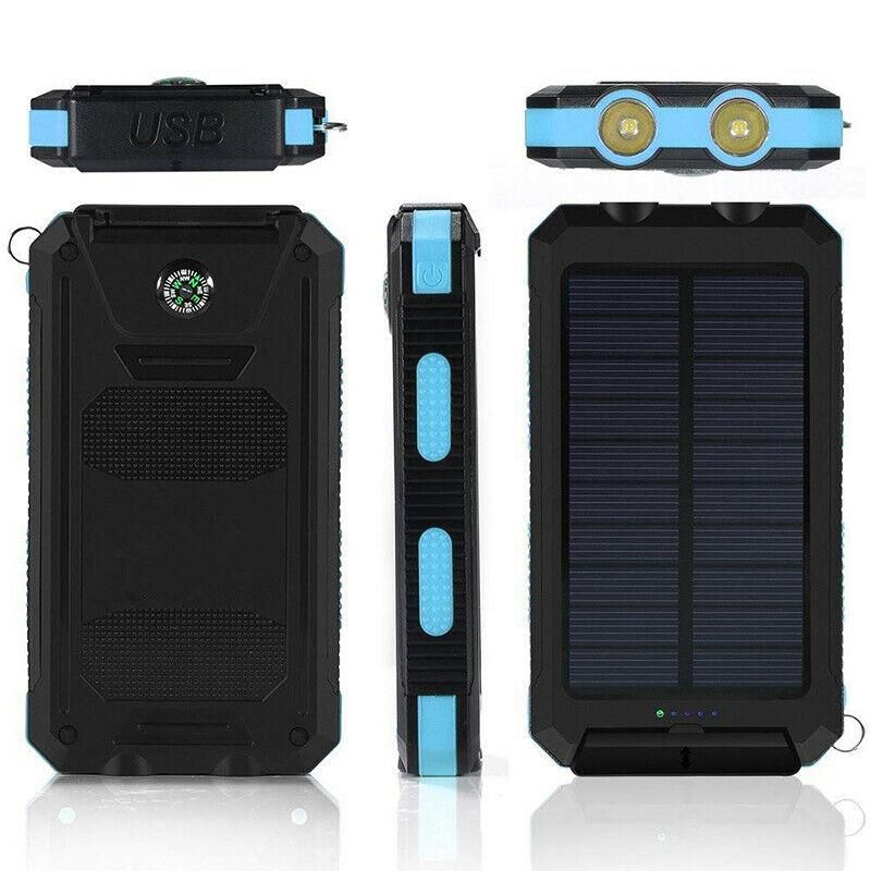 Solar Powered Waterproof Power Bank with USB Charger and Flashlight Kalsten