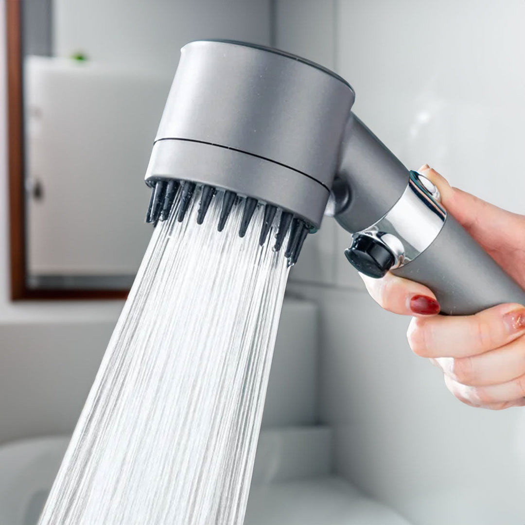 AquaBoost Adjustable High-Pressure Shower Head with Water Filter and 3 Spray Settings | Kalsten
