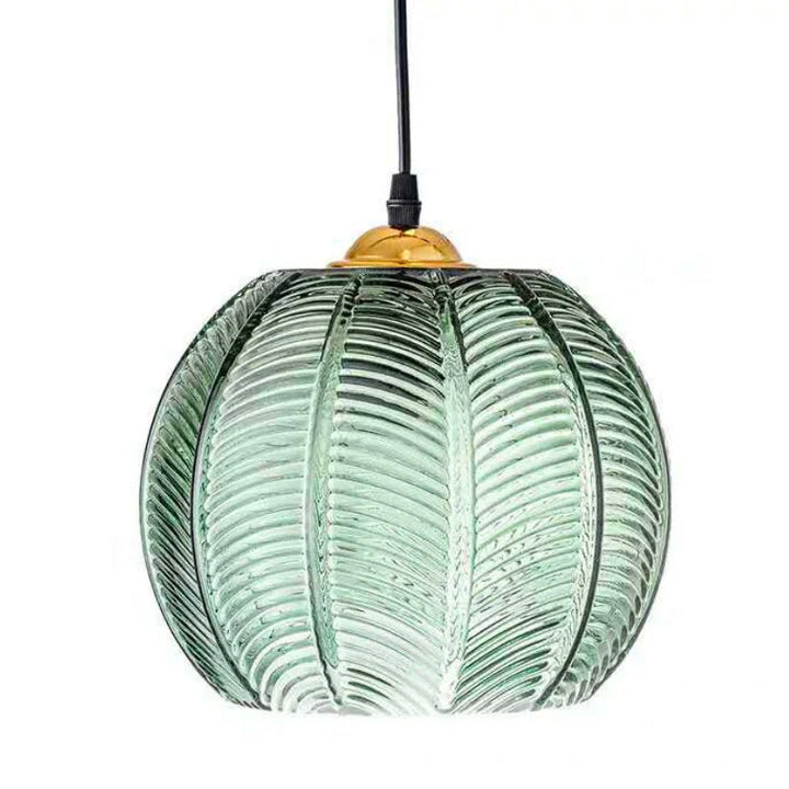 Pendant Light Glass 12 in Boho Tropical Palm Leaf Living Room Kitchen Bedroom Hanging Lamp | Kalsten