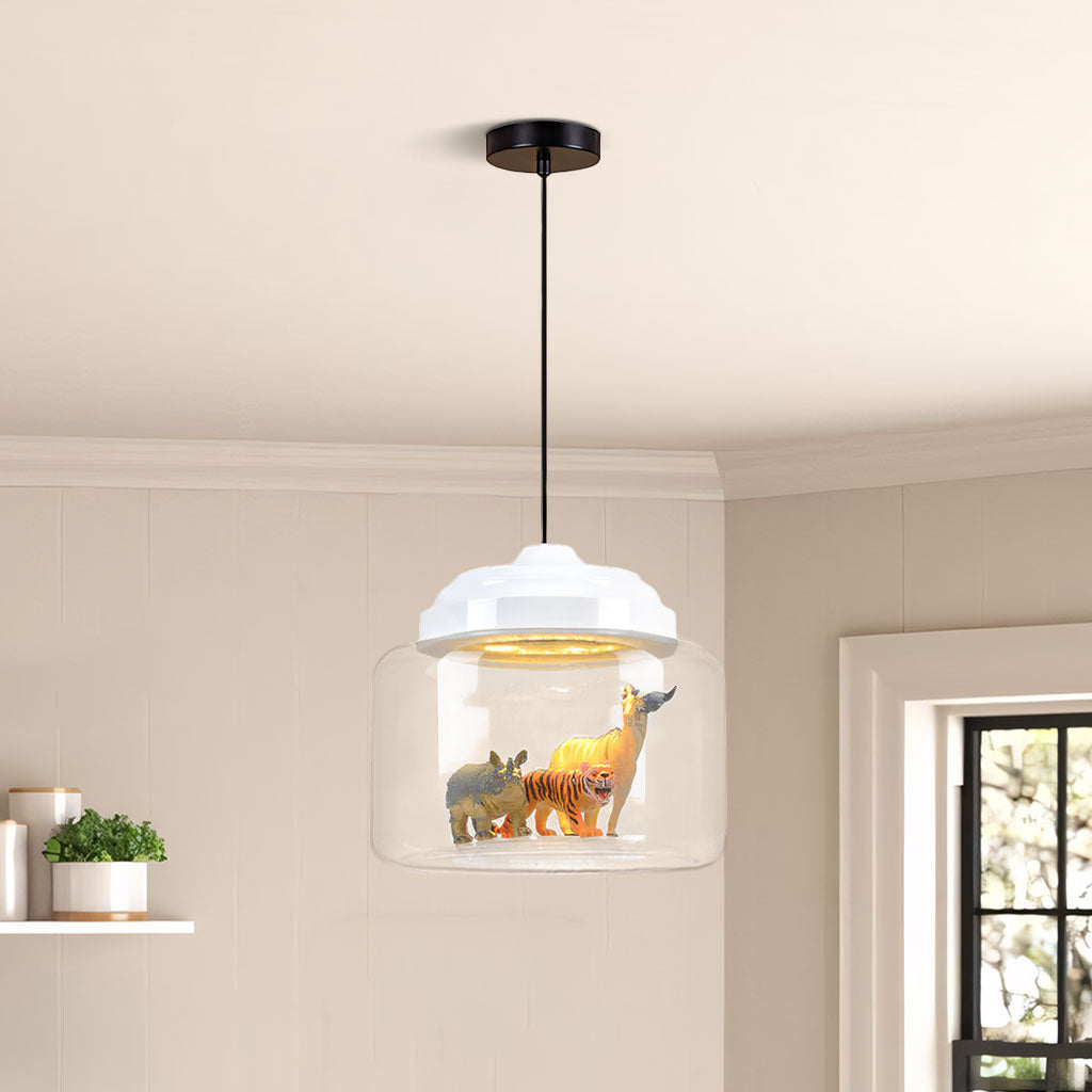 Pendant Light Glass 8.7 in Children’s Room Decorative Ceiling Lamp Whimsical Animal Theme Playful Lighting | Kalsten