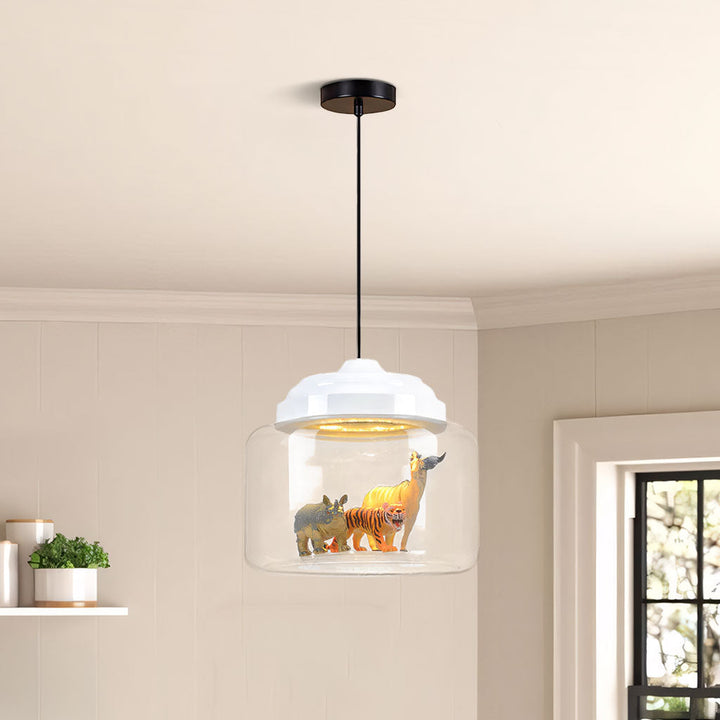 Pendant Light Glass 8.7 in Children’s Room Decorative Ceiling Lamp Whimsical Animal Theme Playful Lighting | Kalsten