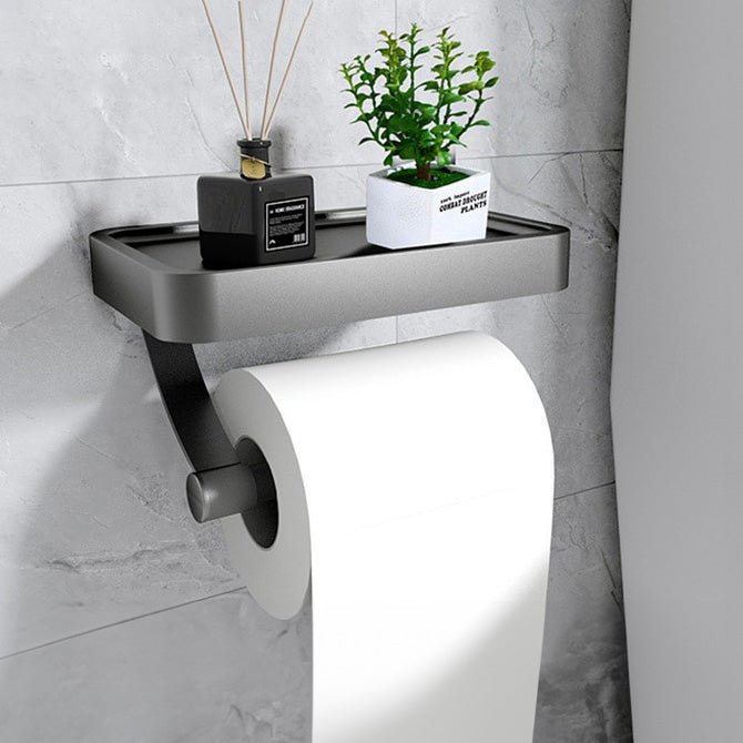 RVSPlank | Drill-Free Toilet Paper Holder with Storage Shelf Made of Stainless Steel | Kalsten