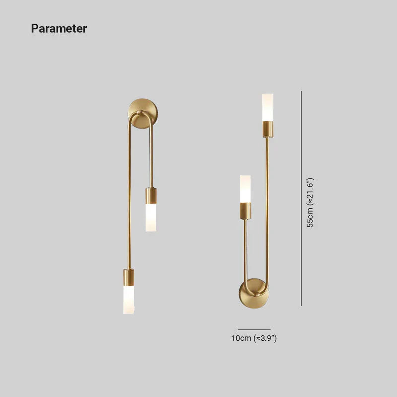 Modern Gold LED Bedside Wall Lamp Kalsten