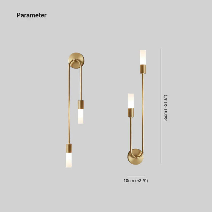 Modern Gold LED Bedside Wall Lamp Kalsten