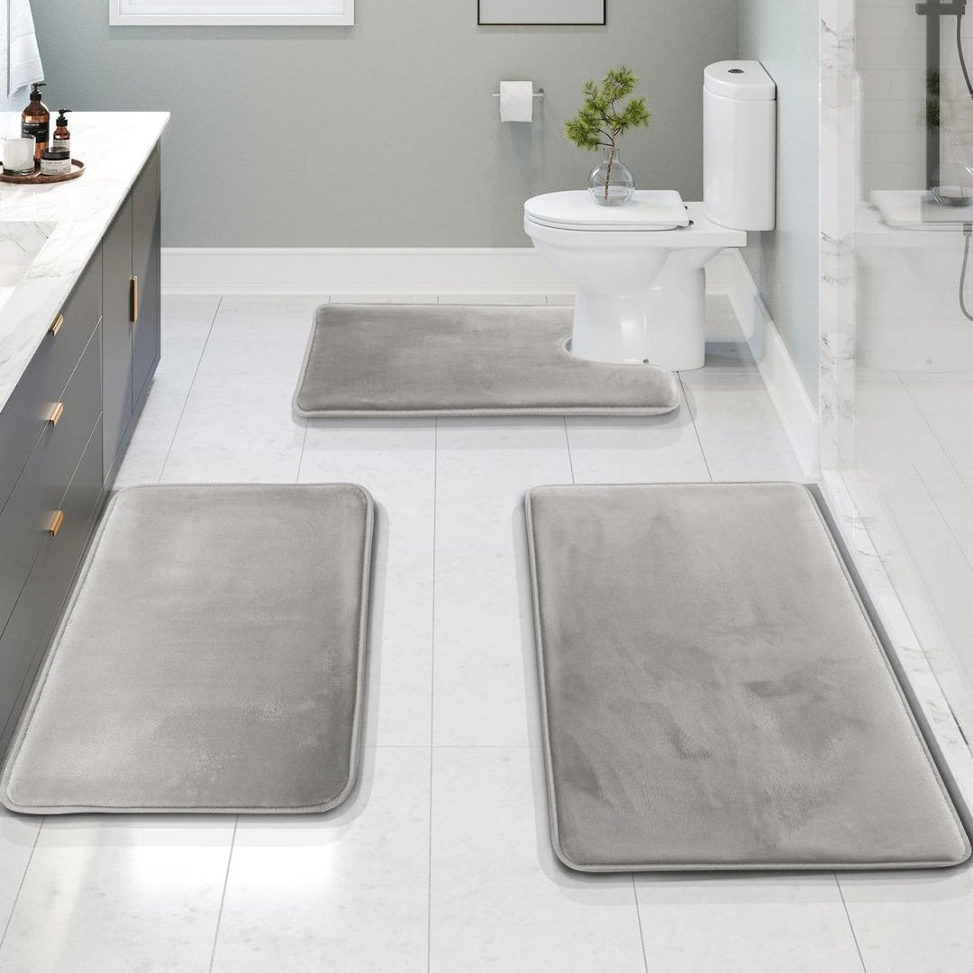 Kalsten | SoftStep Luxe – Memory Foam Bath Mat 3-Piece Set