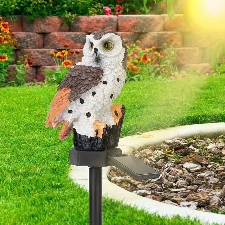 Solar-powered garden lamp with decorative owl design – LED outdoor light for the garden | Kalsten