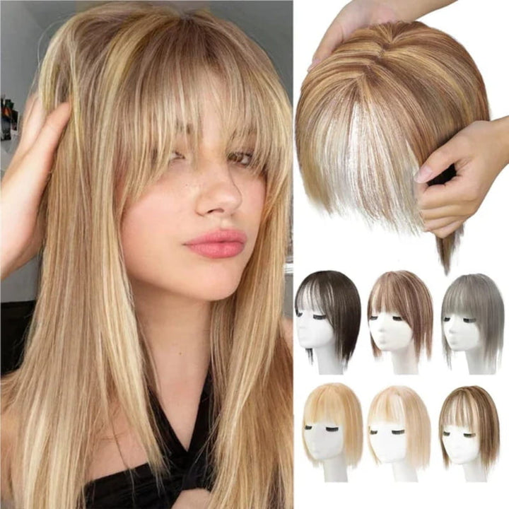 Kalsten | Natural Hairpiece with Bangs for Women