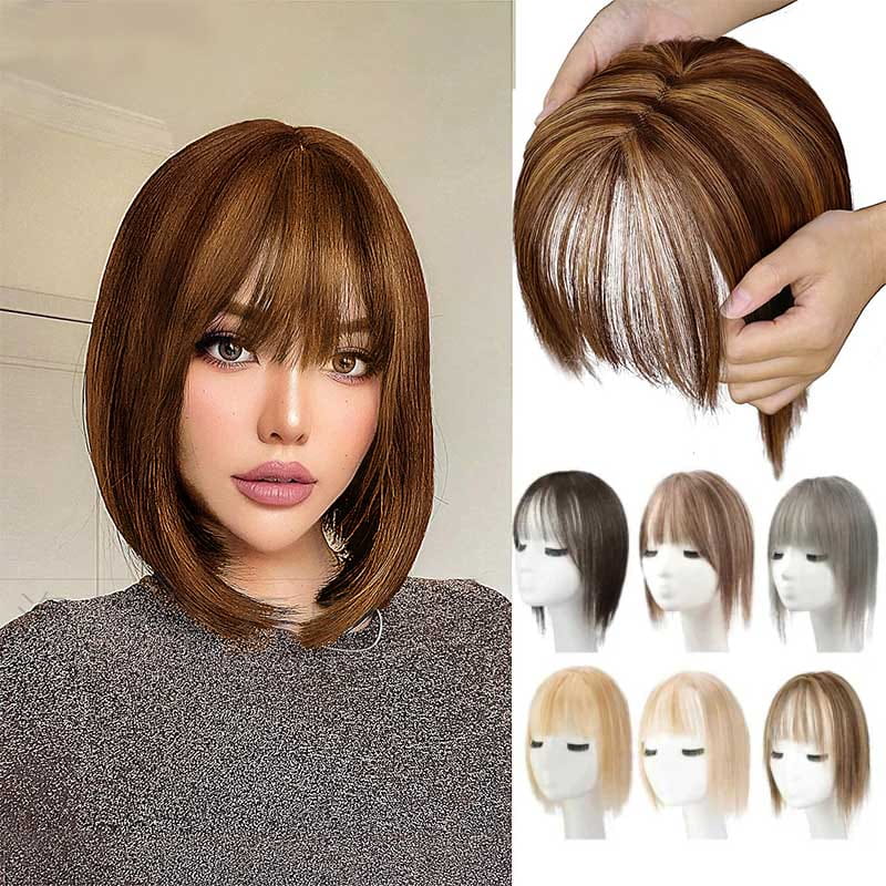 Kalsten | Natural Hairpiece with Bangs for Women