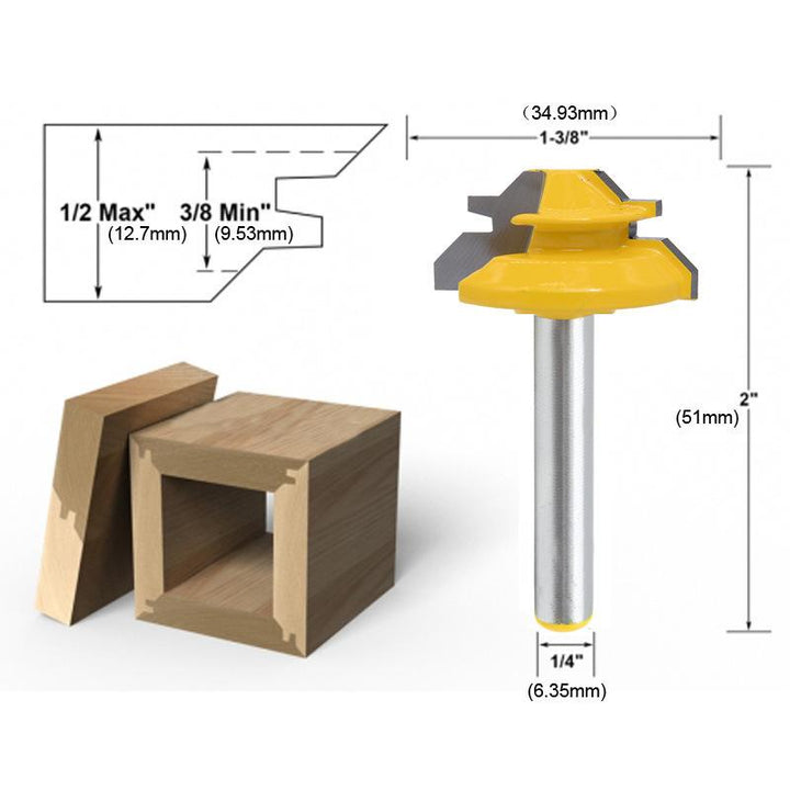 Kalsten | WoodCarver | 45° Miter Bit for Perfect Wood Joints