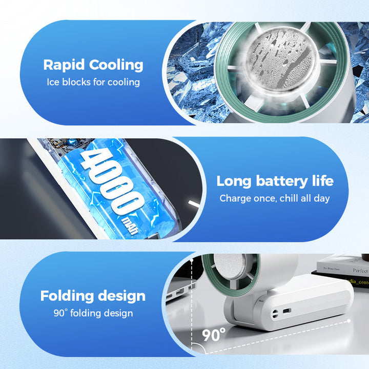 Handheld Portable Fan with Ice Cooler | Kalsten