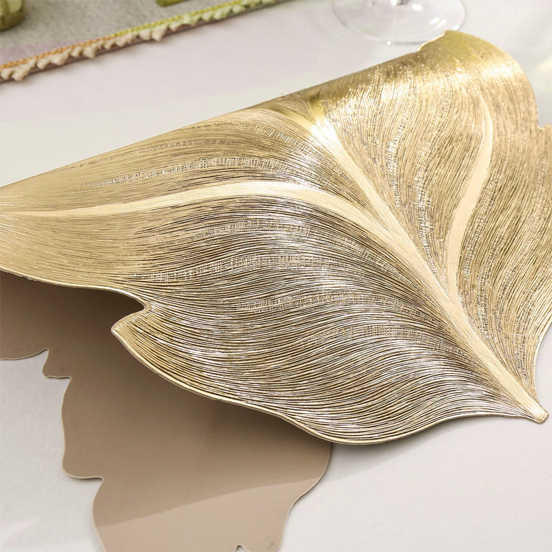 Gold Leaf Luxury Placemat – 3D Elegant Table Mat made of PVC | Kalsten