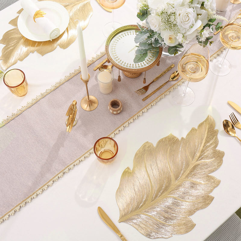 Gold Leaf Luxury Placemat – 3D Elegant Table Mat made of PVC | Kalsten
