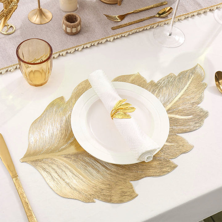 Gold Leaf Luxury Placemat – 3D Elegant Table Mat made of PVC | Kalsten