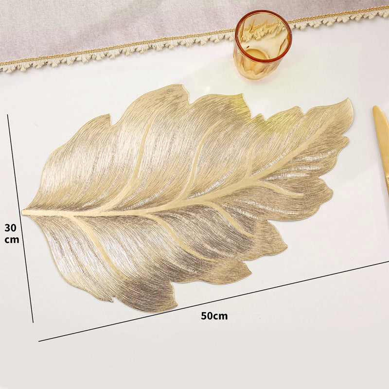 Gold Leaf Luxury Placemat – 3D Elegant Table Mat made of PVC | Kalsten