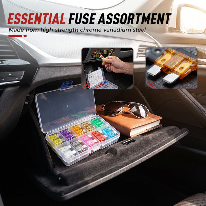 Automotive fuse assortment 300 pieces with fuse puller | Kalsten