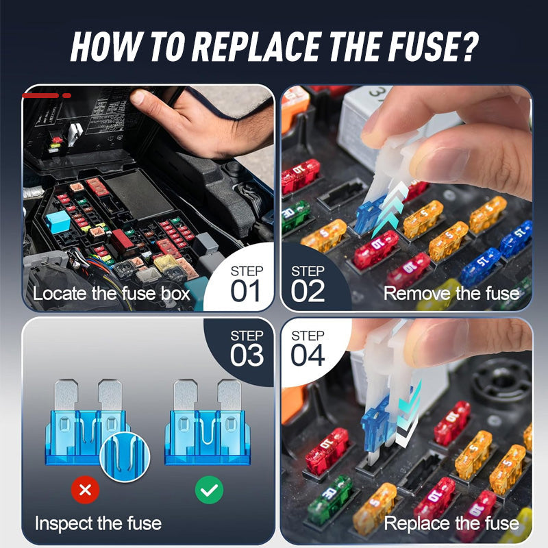 Automotive fuse assortment 300 pieces with fuse puller | Kalsten