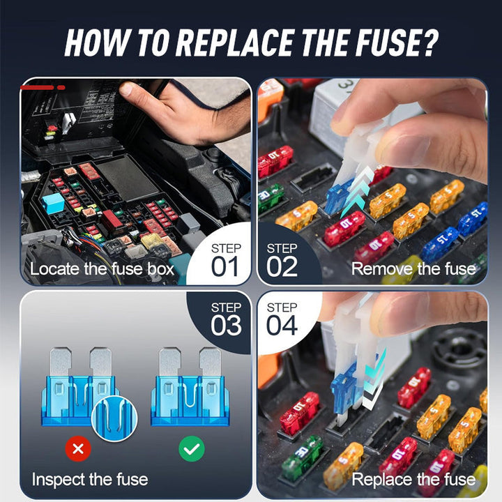 Automotive fuse assortment 300 pieces with fuse puller | Kalsten