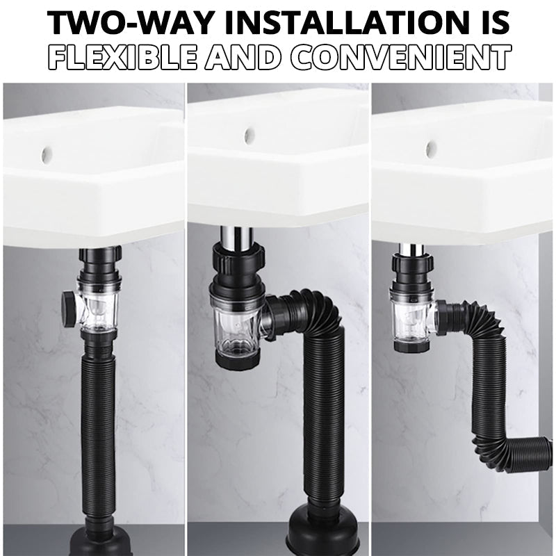 Telescope drain pipe with odor trap | Kalsten